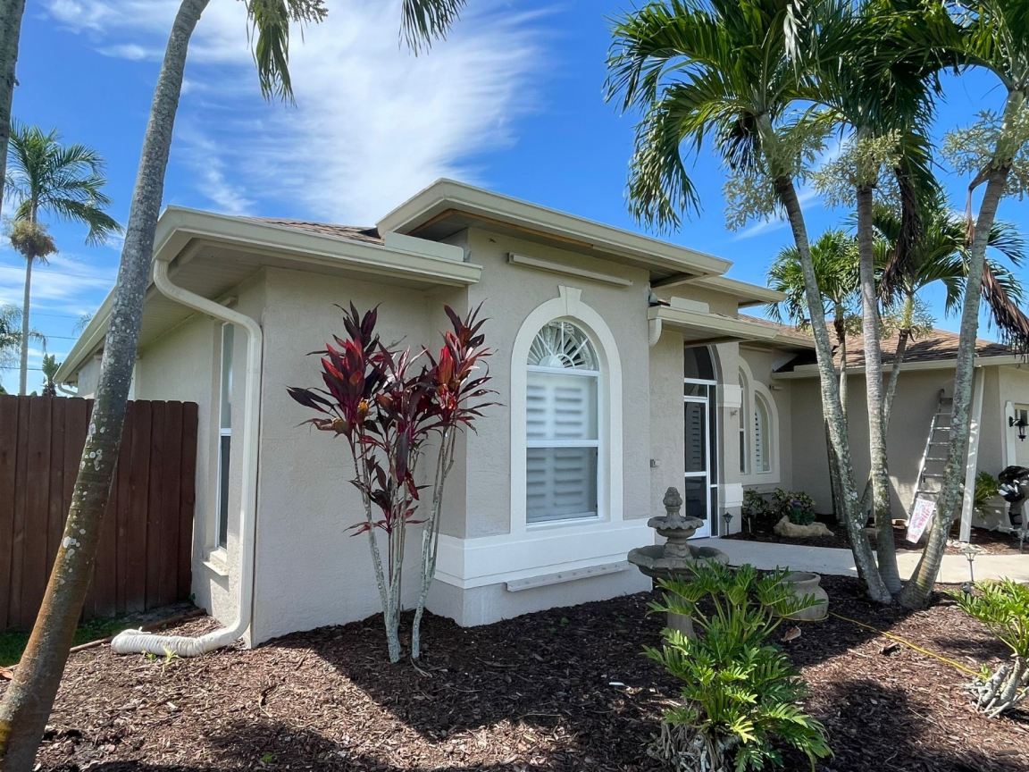 Completed gutter installation on residential home